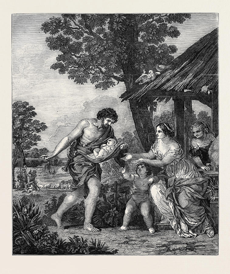 The Finding Of Romulus And Remus From The Picture By Pietro Drawing by