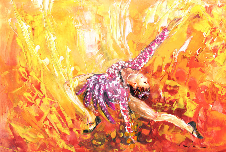 The Fire Dance Painting by Miki De Goodaboom