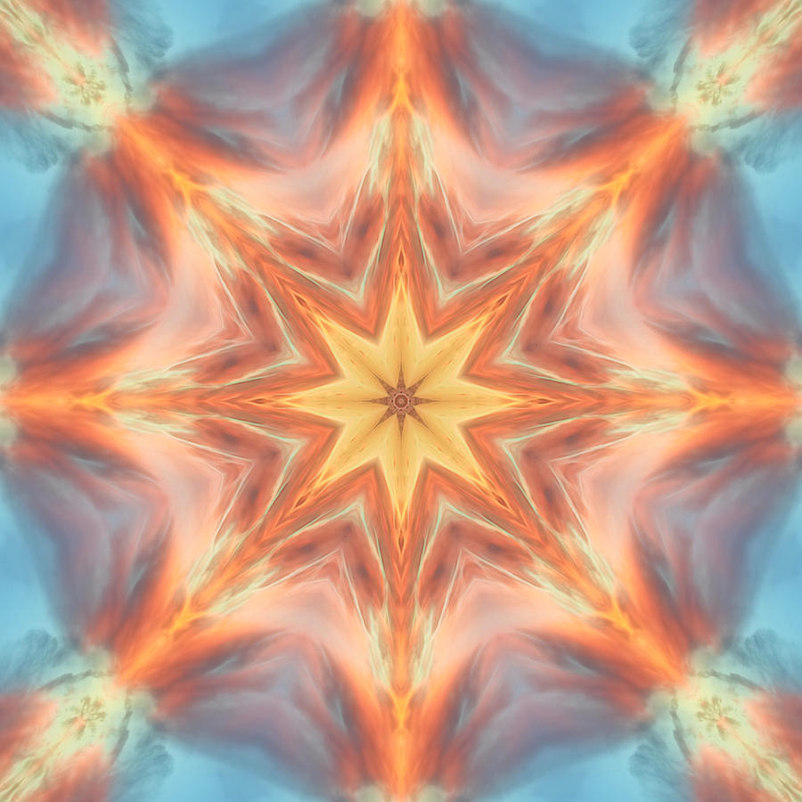 The Fire From Within Mandala Digital Art by Beth Sawickie