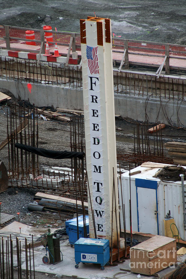 The first beam of the Freedom Tower Photograph by Steven Spak