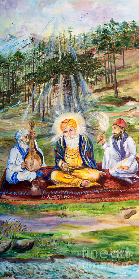 The first Guru Painting by Sarabjit Singh