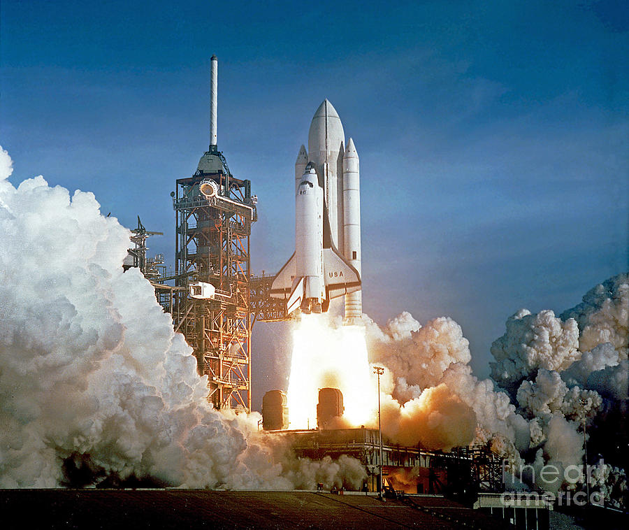 The first shuttle launch Photograph by Rod Jones