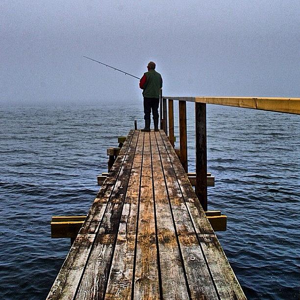 Nature Photograph - The Fisher In The Mist.. #globe_travel by Chokolars Sorensen