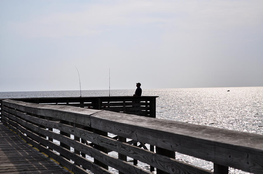 The Fisherman, Fort Island Gulf Beach, Crystal River, Florida Photograph by Randi Kuhne