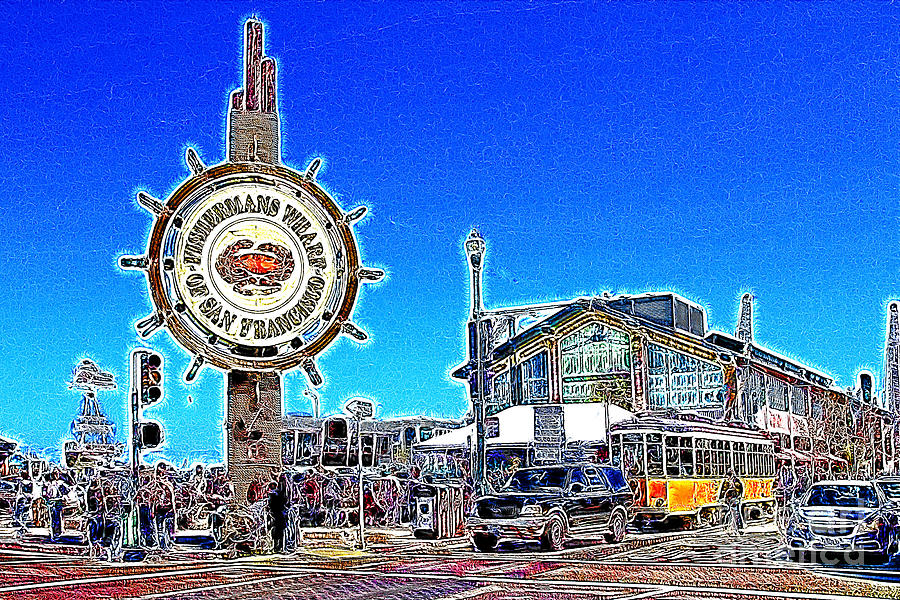 The Fishermans Wharf San Francisco California 7D14232 Artwork Photograph by Wingsdomain Art and Photography