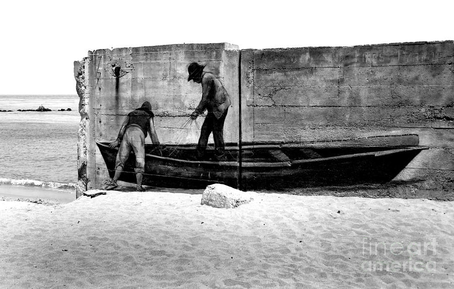 Black And White Photograph - The Fishermen And The Sea... by Chiara Corsaro