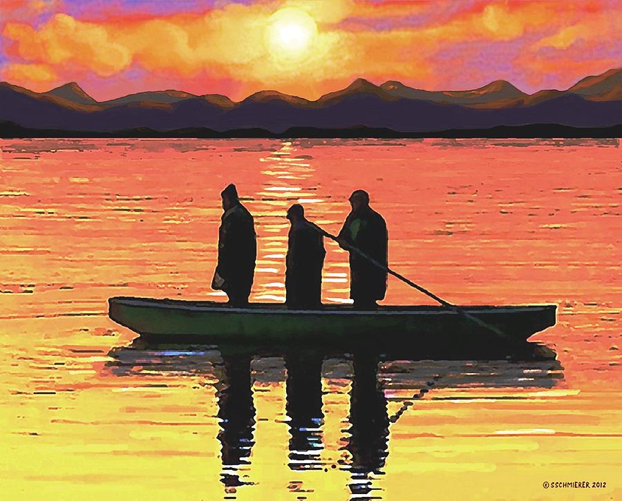 The Fishermen Painting by SophiaArt Gallery