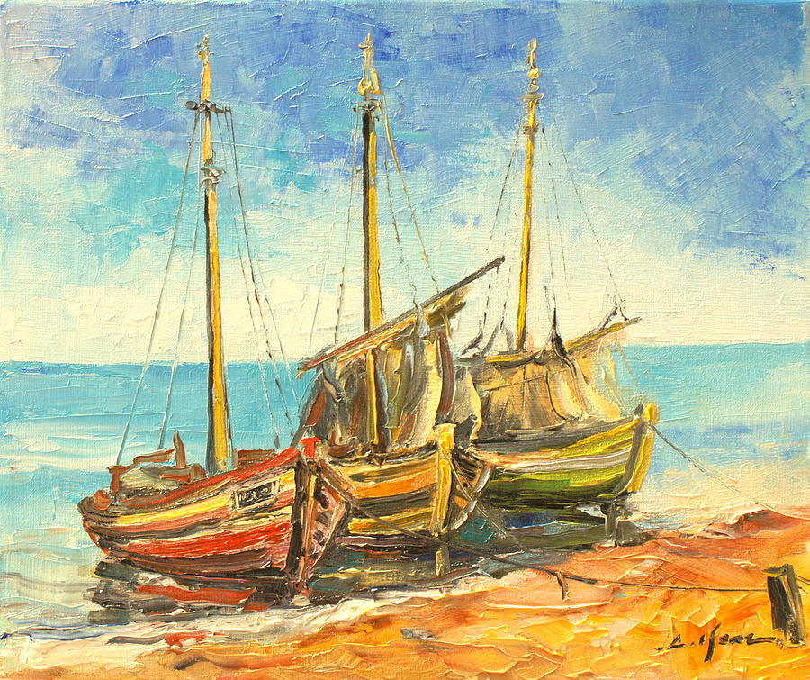 The Fishing Cutters Painting by Luke Karcz