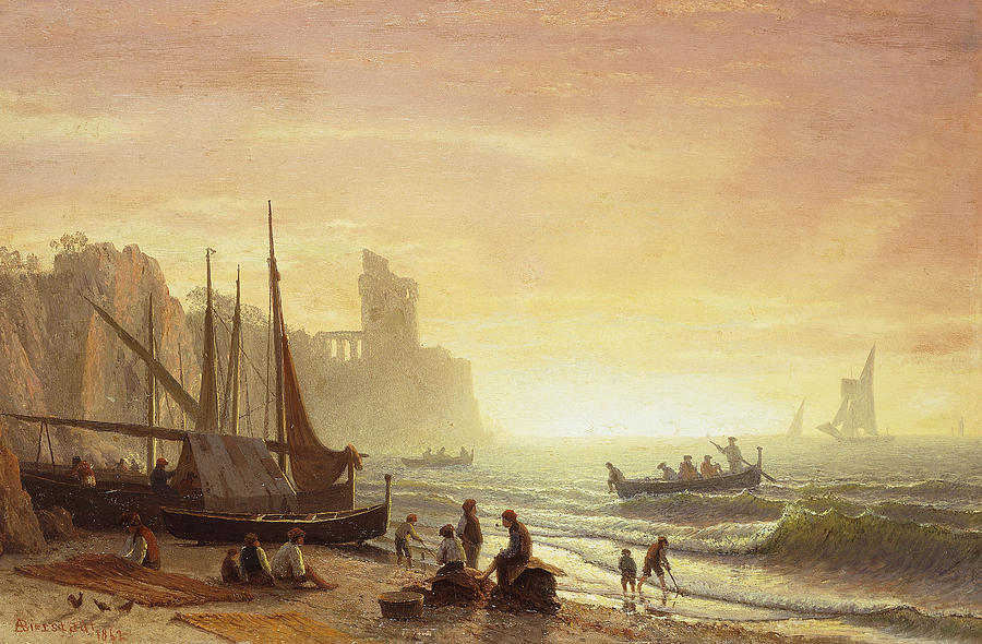 The Fishing Fleet Painting by Albert Bierstadt