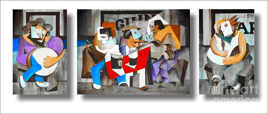 The Five Musicians Painting by Val Byrne