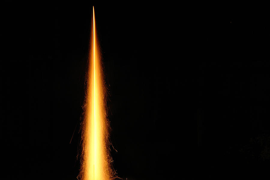 The flames of a Diwali rocket Photograph by Ashish Agarwal