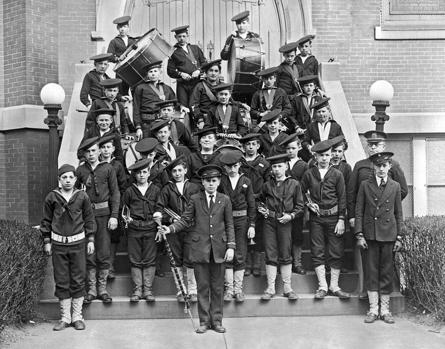 The Flatbush Boys Club Band Photograph by Underwood Archives