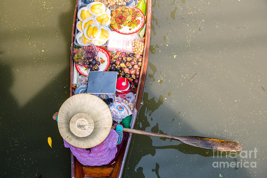 The floating market of Bangkok - Thailand Photograph by Matteo Colombo