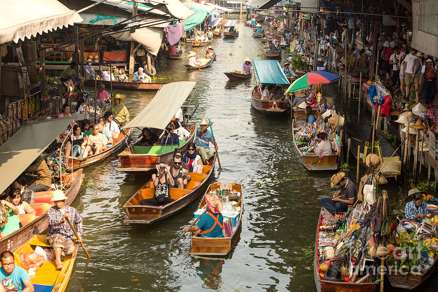 The floating market of Bangkok Photograph by Matteo Colombo