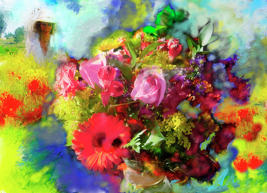 The Florist Painting by Ted Azriel