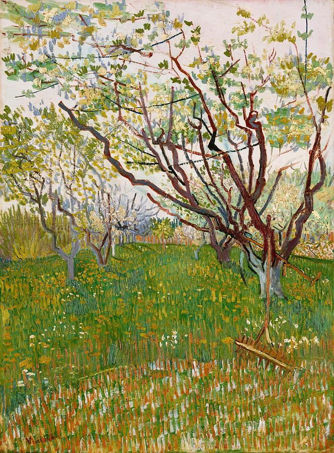 Vincent Van Gogh Painting - The Flowering Orchard by Vincent van Gogh
