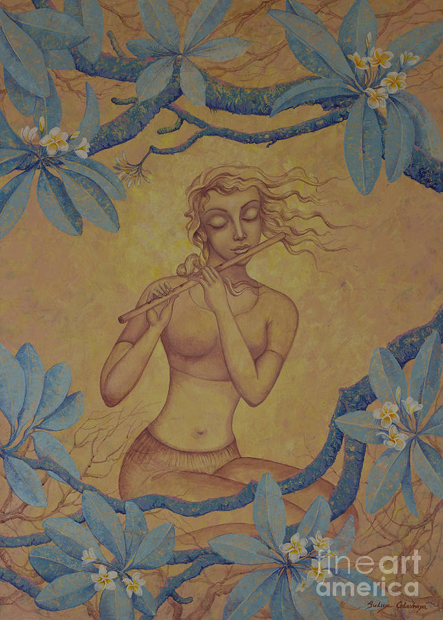 Flute Painting - The flute by Yuliya Glavnaya Flute Painting - The flute by Yuliya Glavnaya