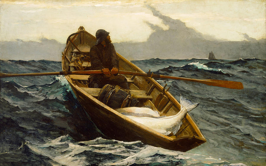 Winslow Homer Painting - The Fog Warning by Winslow Homer