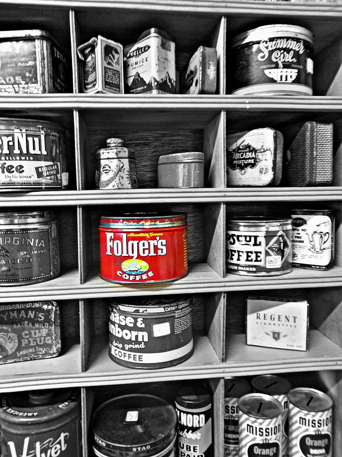 Coffee Photograph - The Folgers Can by Yvette McClure