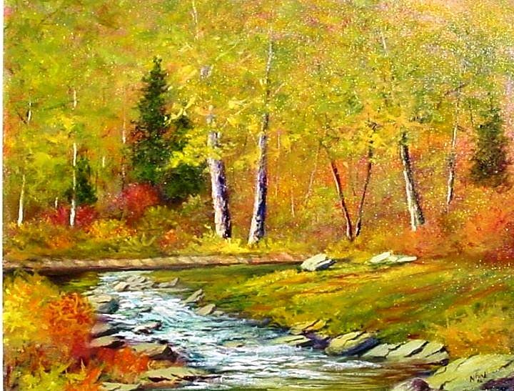 The Foot Bridge Painting by Norman Ford - Fine Art America