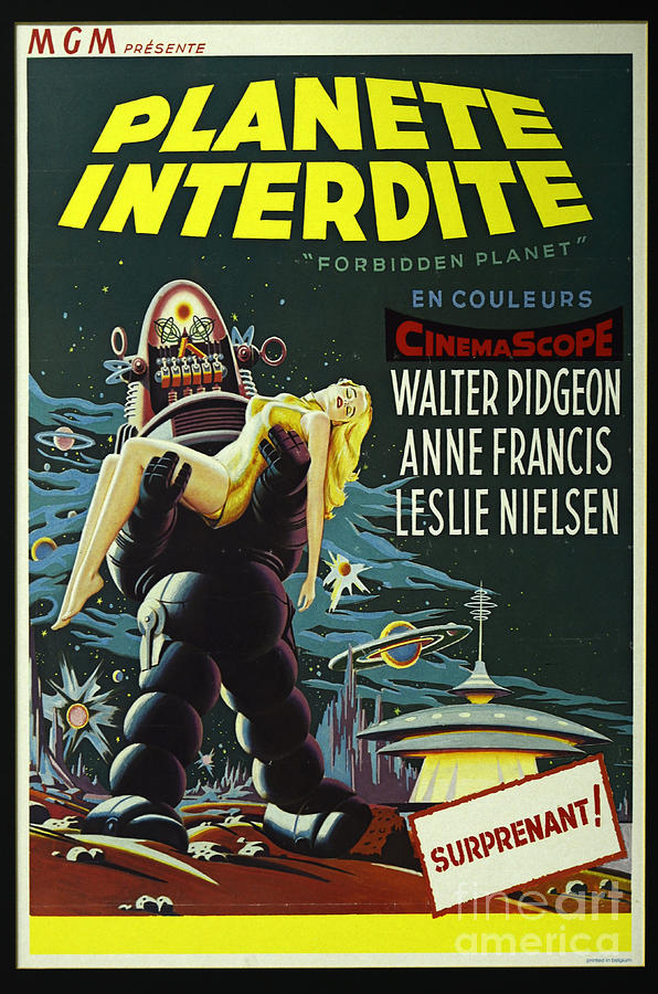 SCI FI Forbidden Planet Vintage Movie Poster CANVAS WALL ART PRINT ARTWORK 