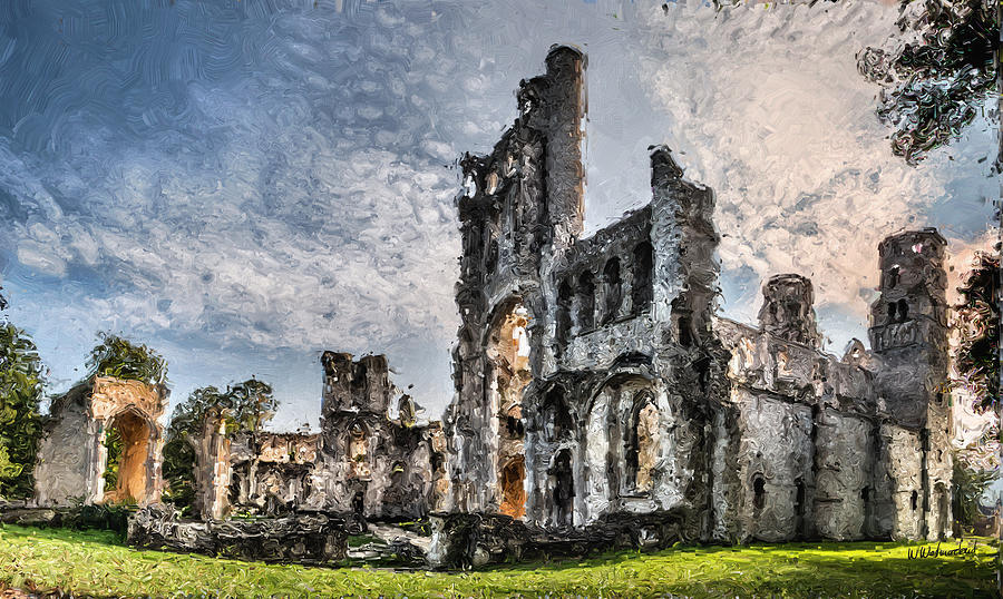 The forgotten Abbey - Painitng Photograph by Weston Westmoreland
