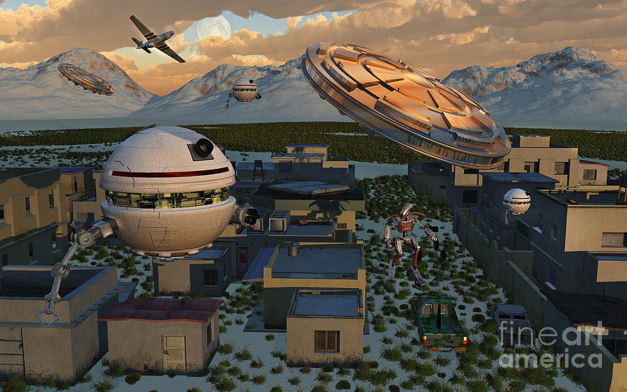 Transportation Digital Art - The Founding Of Area 51, The Top Secret by Mark Stevenson