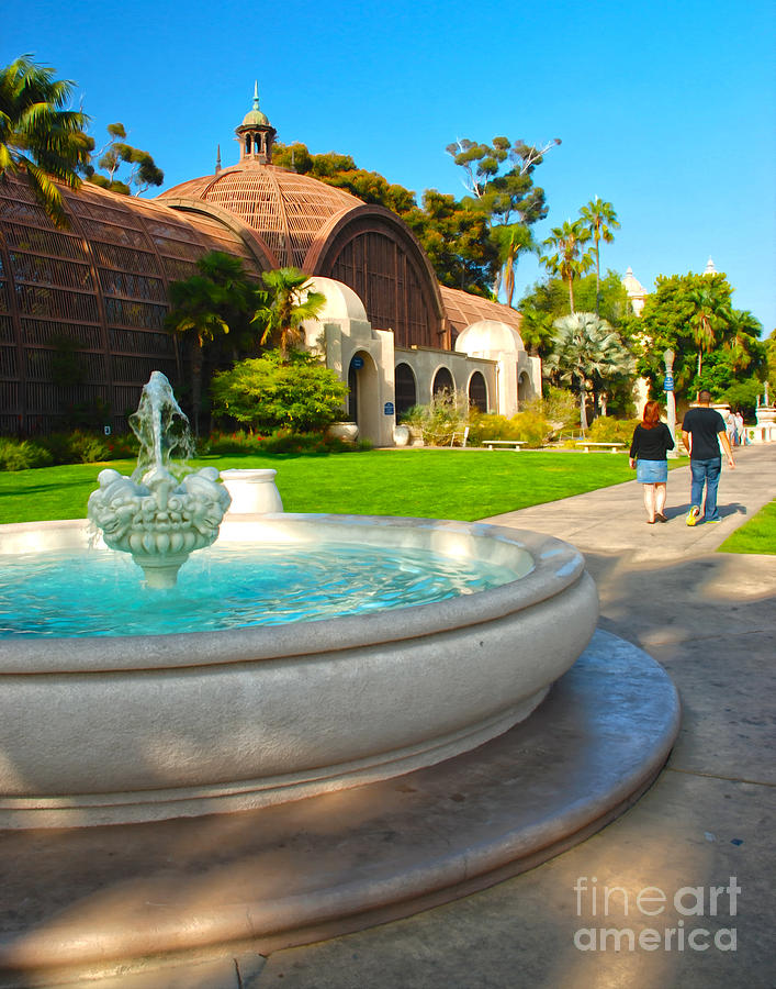 Botanical Building and Fountain at Balboa Park Photograph by Claudia Ellis