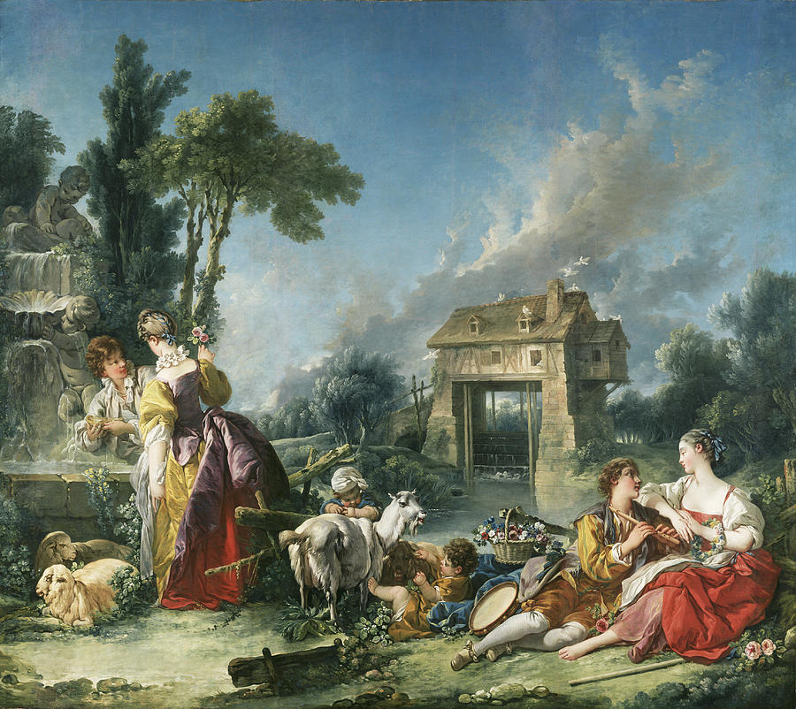 The Fountain of Love Painting by Francois Boucher