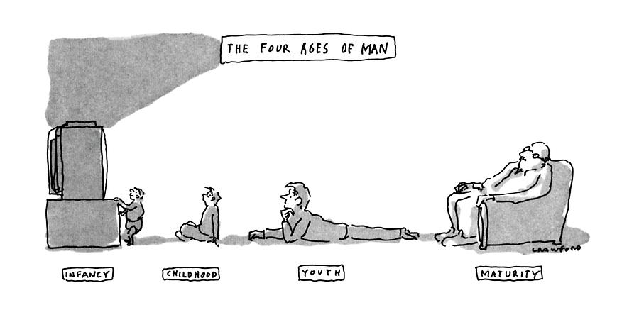 The Four Ages Of Man Drawing by Michael Crawford
