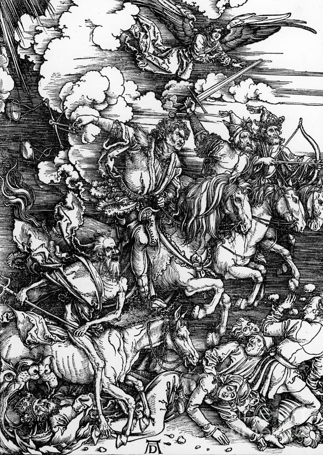 The Four Horsemen of the Apocalypse Drawing by Albrecht Durer Pixels