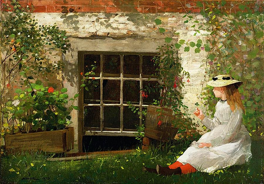 Winslow Homer Painting - The Four Leaf Clover 1873 by Philip Ralley