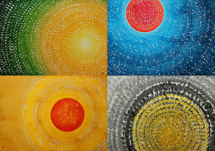 The Four Seasons collage Painting by Sol Luckman