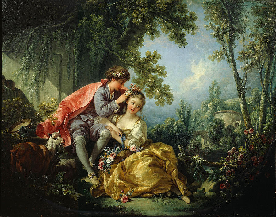 The Four Seasons. Spring Painting by Francois Boucher