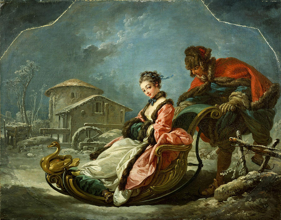 The Four Seasons. Winter Painting by Francois Boucher