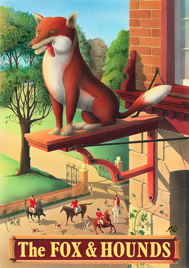 The Fox and Hounds Painting by MGL Meiklejohn Graphics Licensing