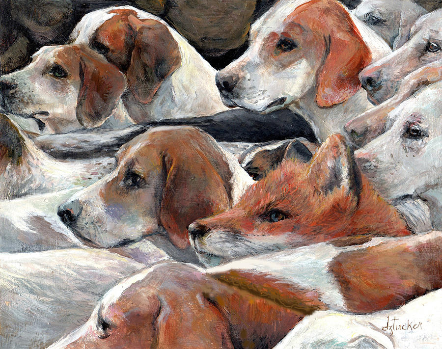 Nature Painting - Fox Hunt by Donna Tucker