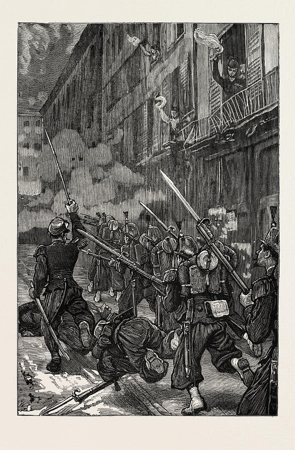 The Franco-prussian War In Paris During The Fighting Vive Drawing by ...