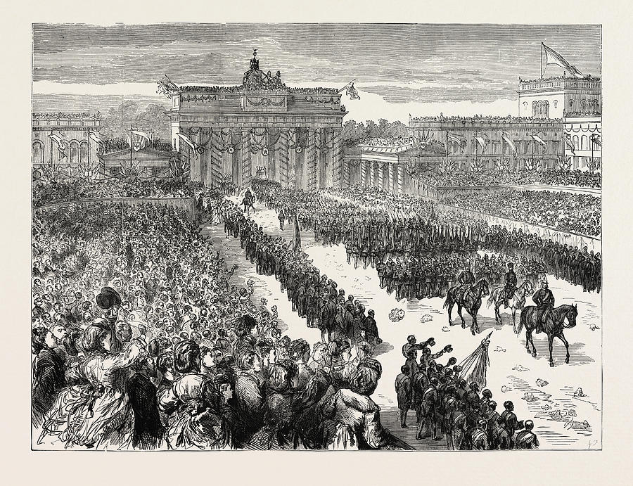 The Franco-prussian War The Triumphal Entry Of The German Drawing by ...