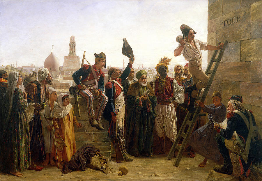 Carving Painting - The French In Cairo In 1800, 1884 by Walter Charles Horsley