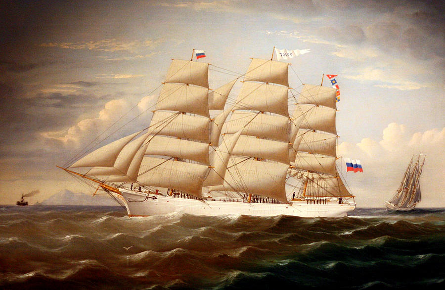The Frigate Toivo Painting by William Howard Yorke