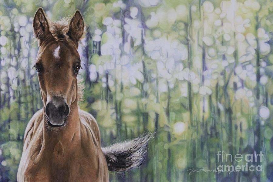 Horse Pastel - The Frilly Filly by Joni Beinborn