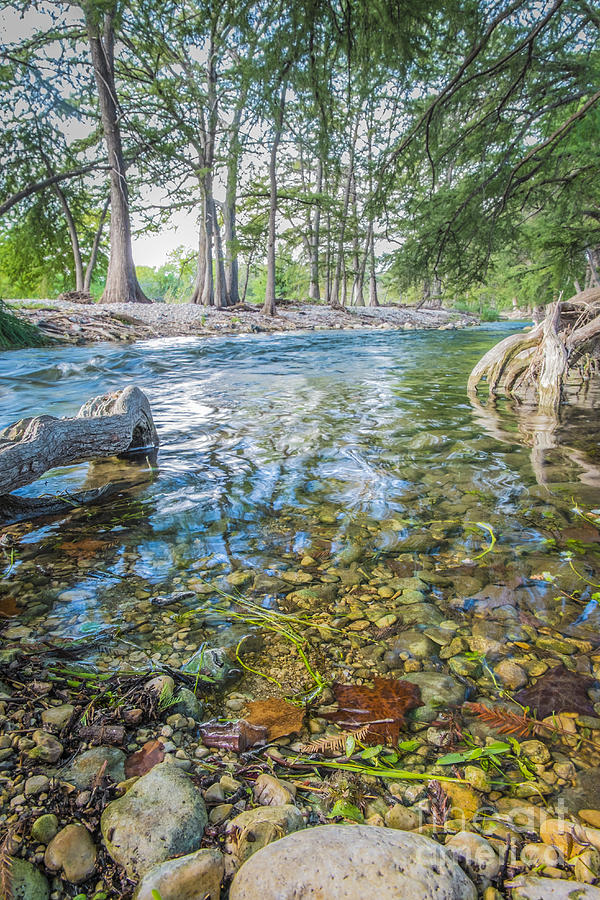Landscape Photograph - The Frio River as seen from RR 1120 Leakey - Rio Frio by Andre Babiak
