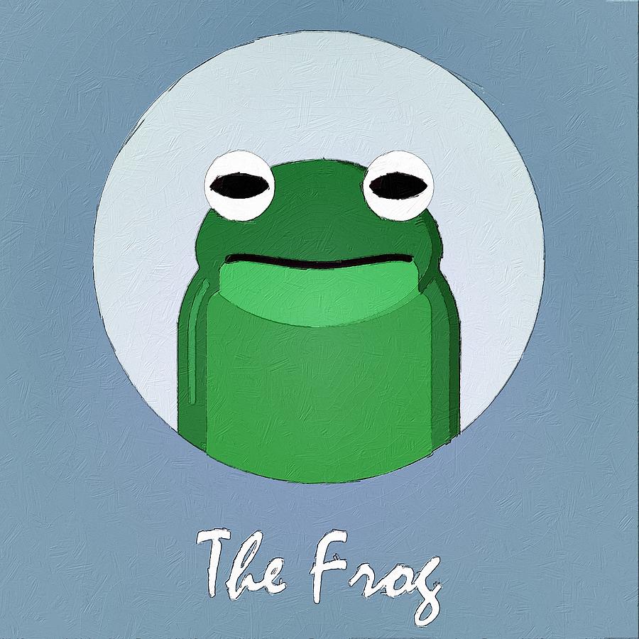 The Frog Cute Portrait Painting by Florian Rodarte