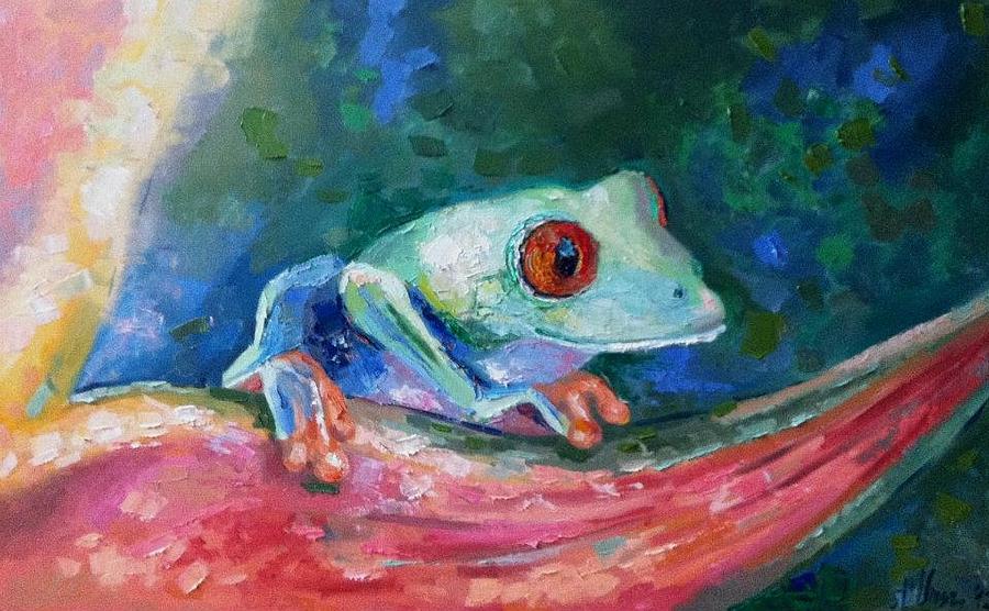 The frog Painting by Magda Urse - Pixels