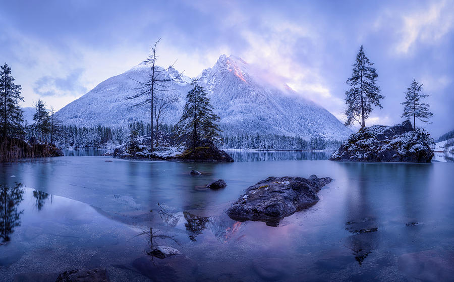 Winter Photograph - The Frozen Mountain by Daniel Fleischhacker