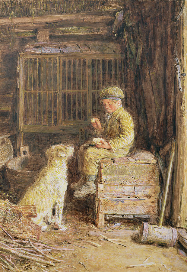 Bread Painting - The Frugal Meal by William Henry Hunt