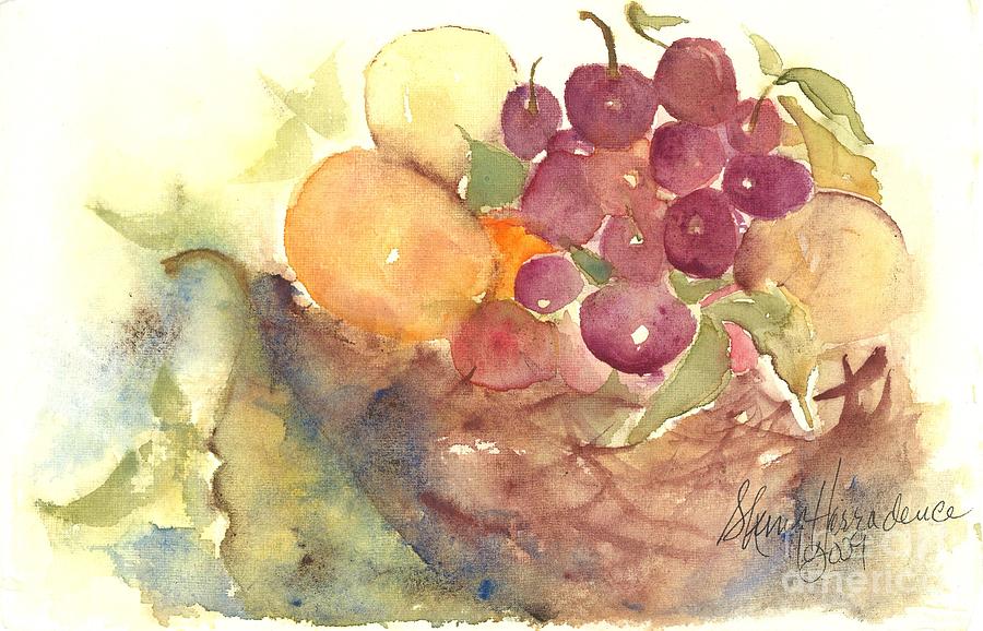 The Fruit Basket Painting by Sherry Harradence