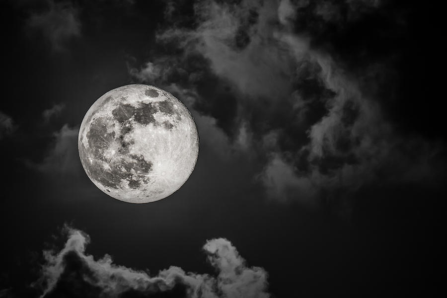 Space Photograph - The Full Moon is Calling by Andres Leon