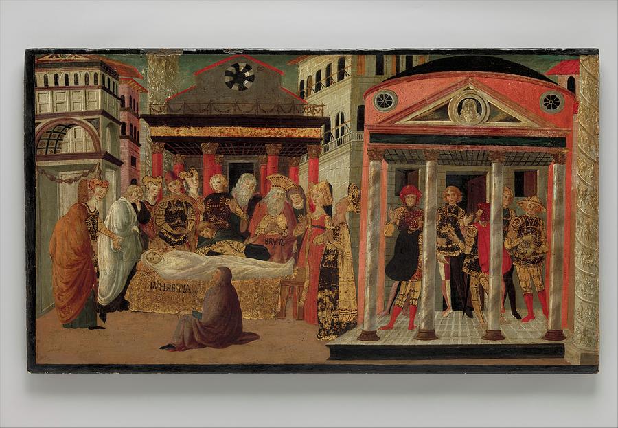 Gold Painting - The Funeral Of Lucretia by Master of Marradi